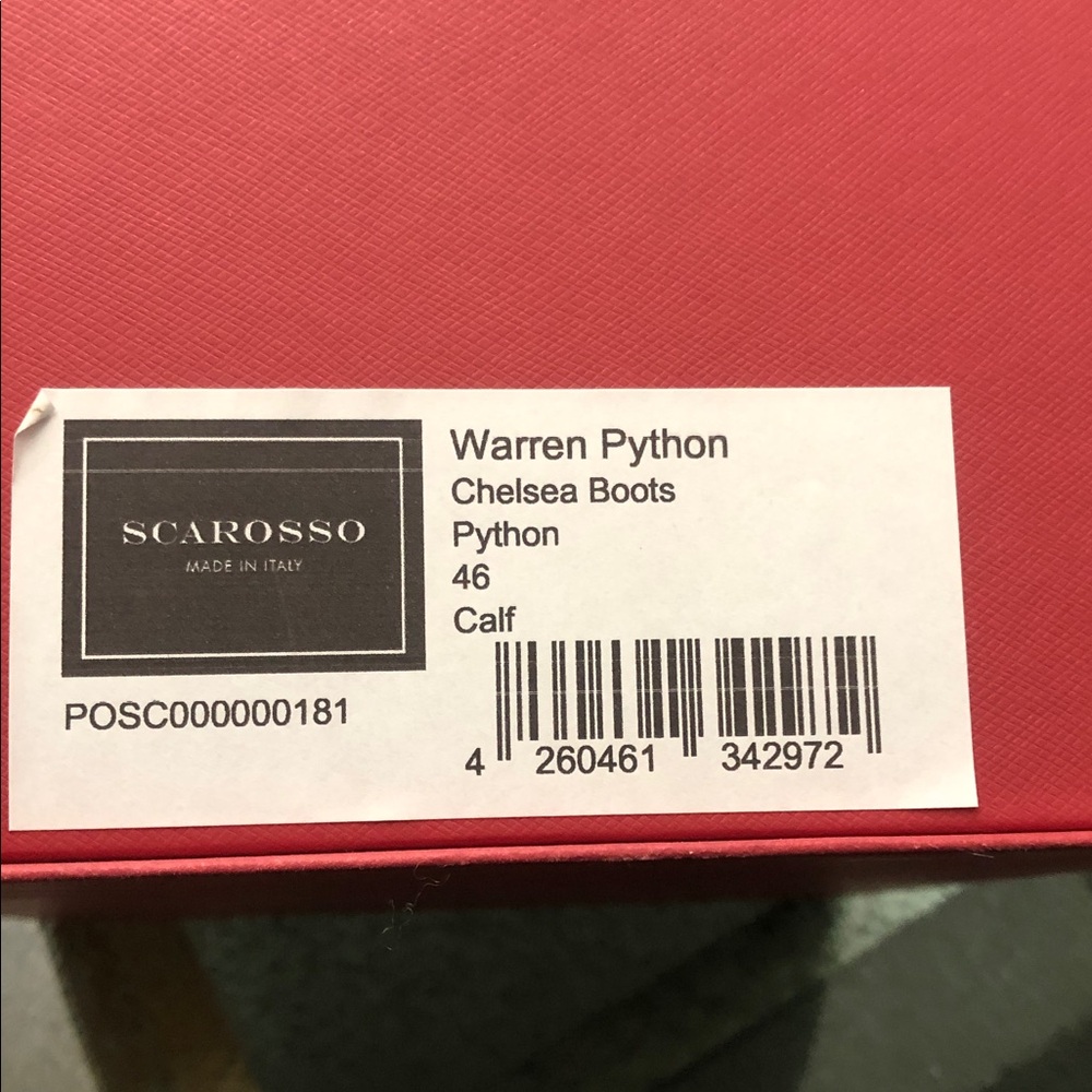 Scarosso Python Chelsea Boots